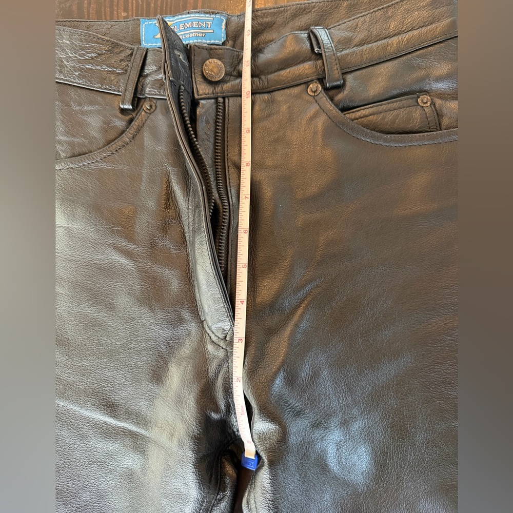 Element Black Straight-Leg Leather Pants - Picture 6 of 6